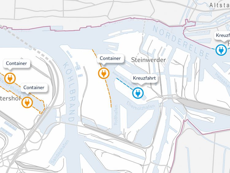  Neue Landstromanlagen für Kreuzfahrt- und Containerschiffe in Hamburg