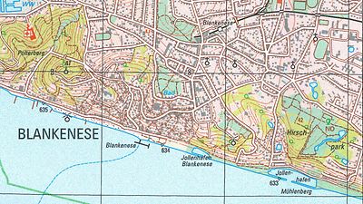  Ausschnitt aus der Topografischen Karte von Hamburg 1: 25 000 