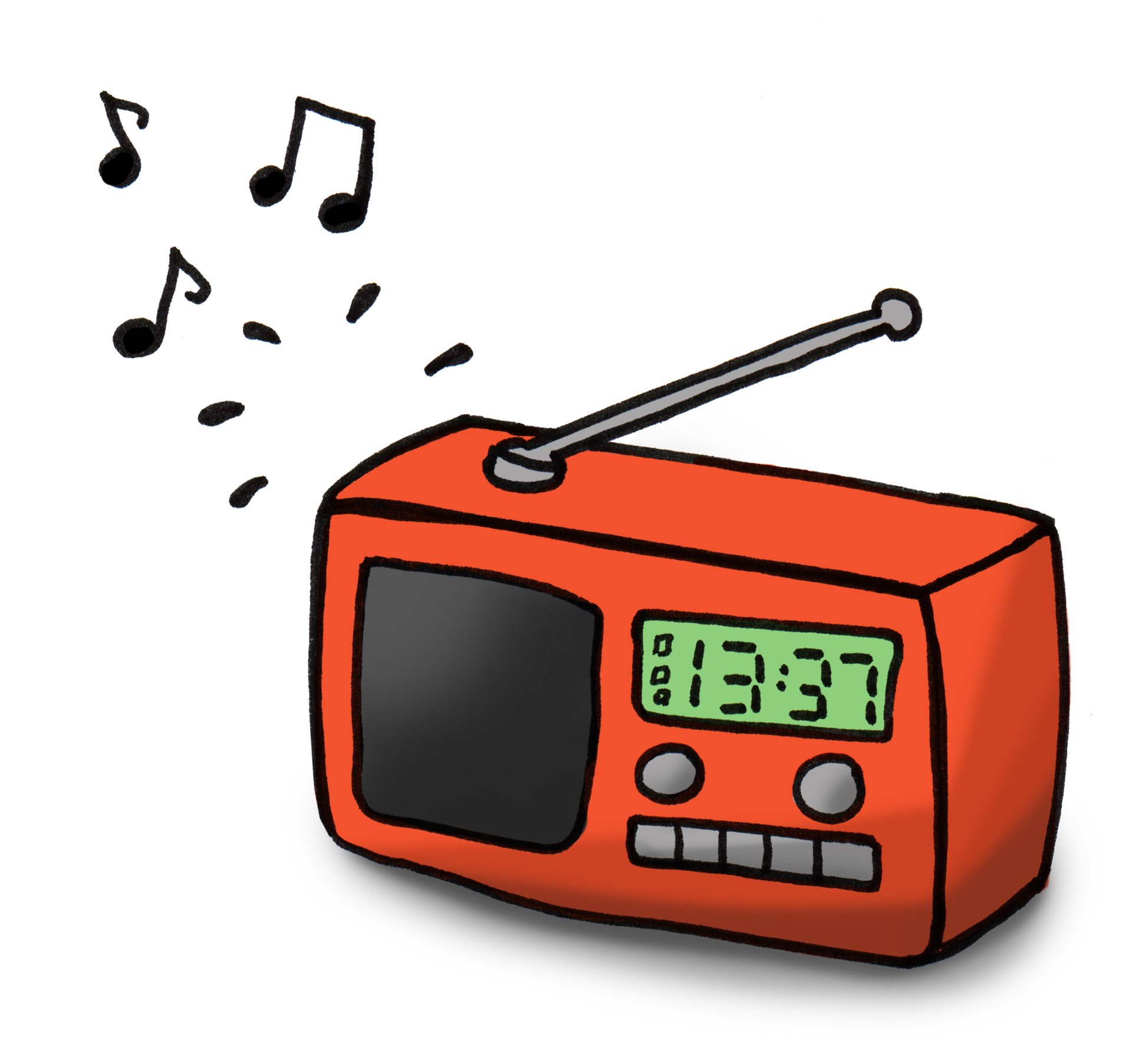 Ein Radio spielt Musik