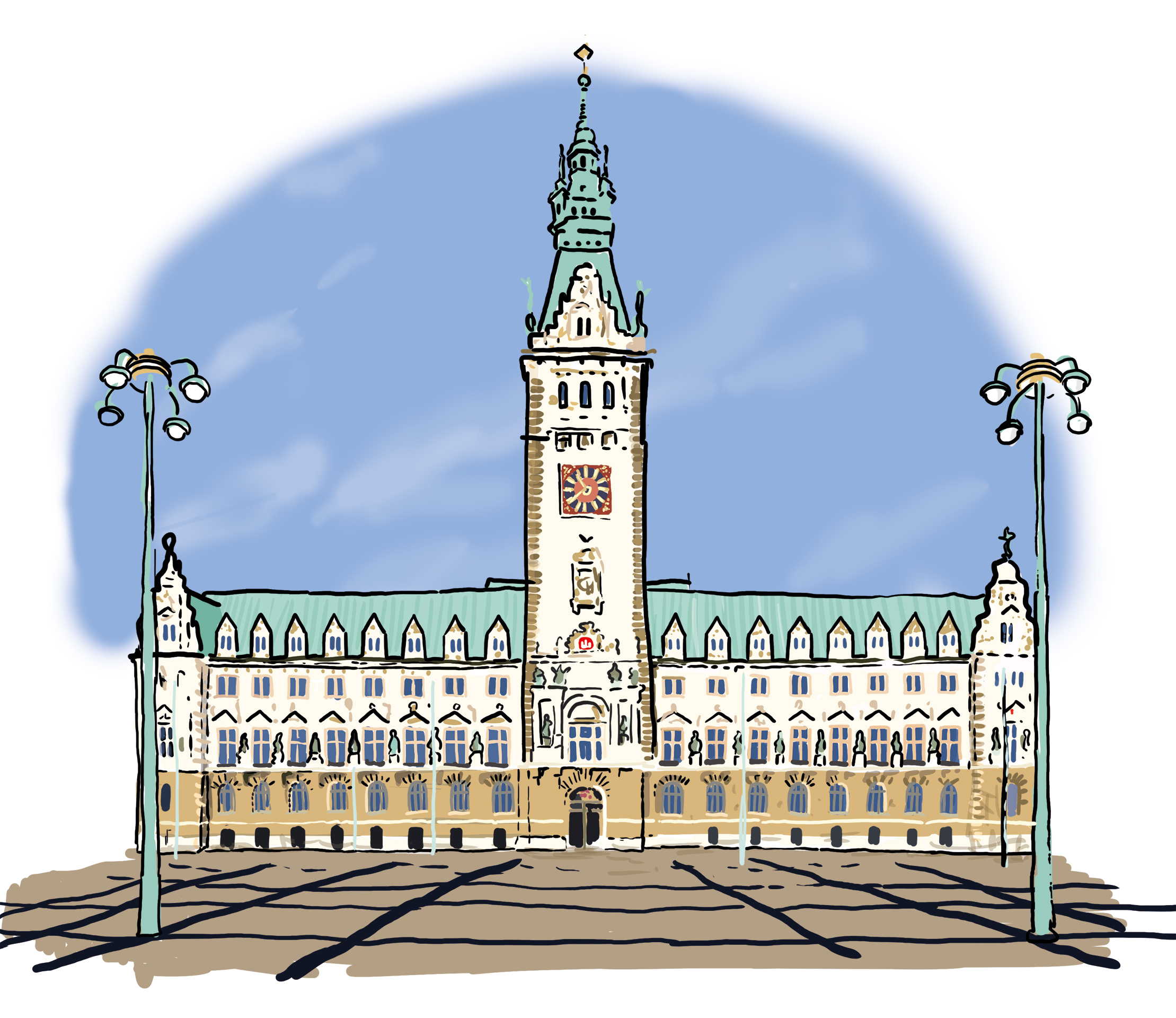 Das Rathaus in Hamburg
