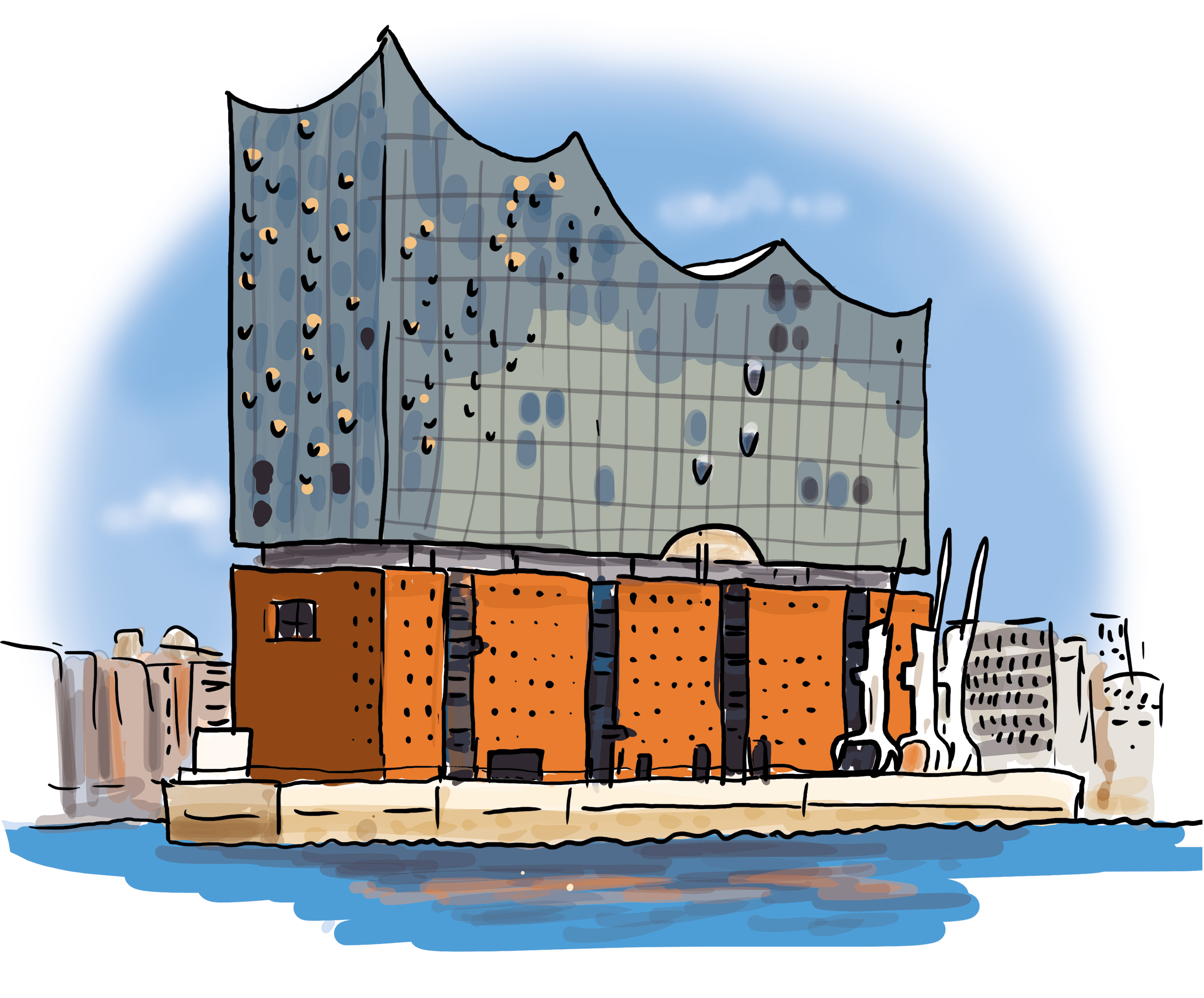 Die Elbphilharmonie in Hamburg