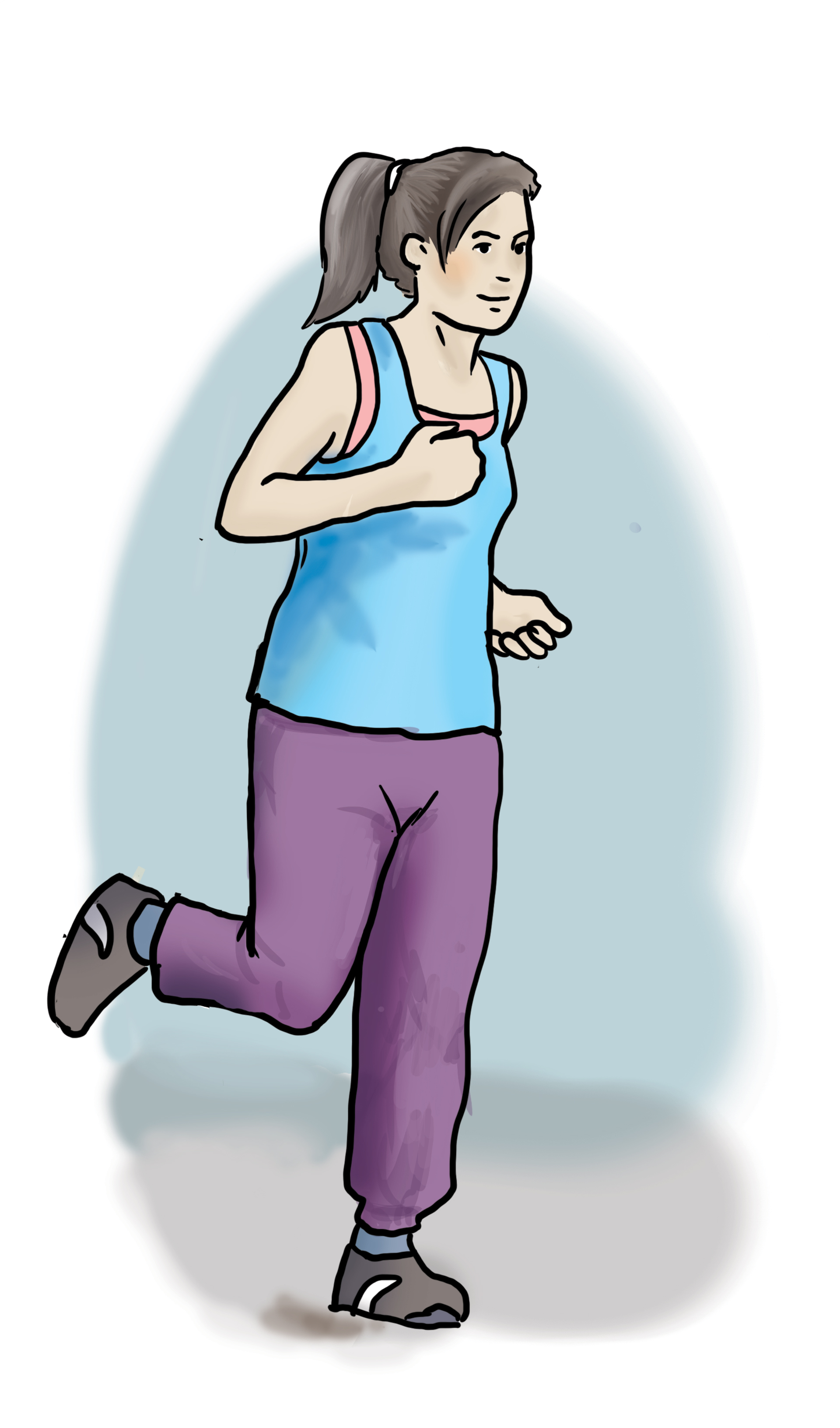 Eine Frau joggt