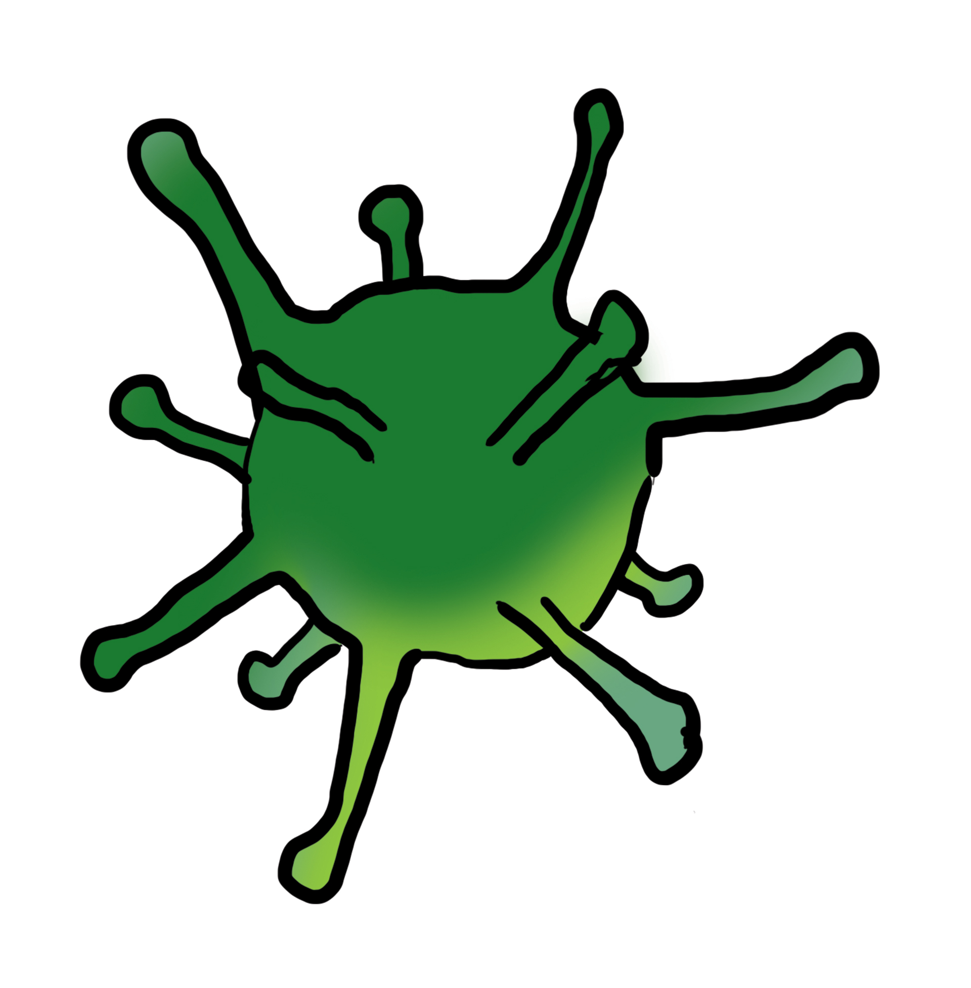 Zeichnung eines Virus