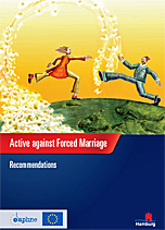 Titelseite der Broschüre "Active against Forced Marriage"