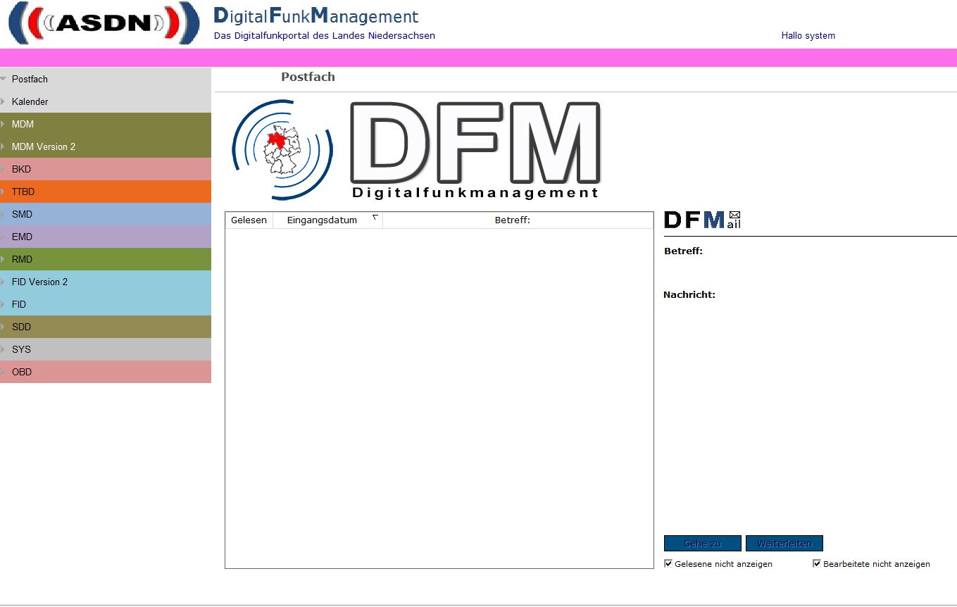 screenshot Digitalfunkmanagement