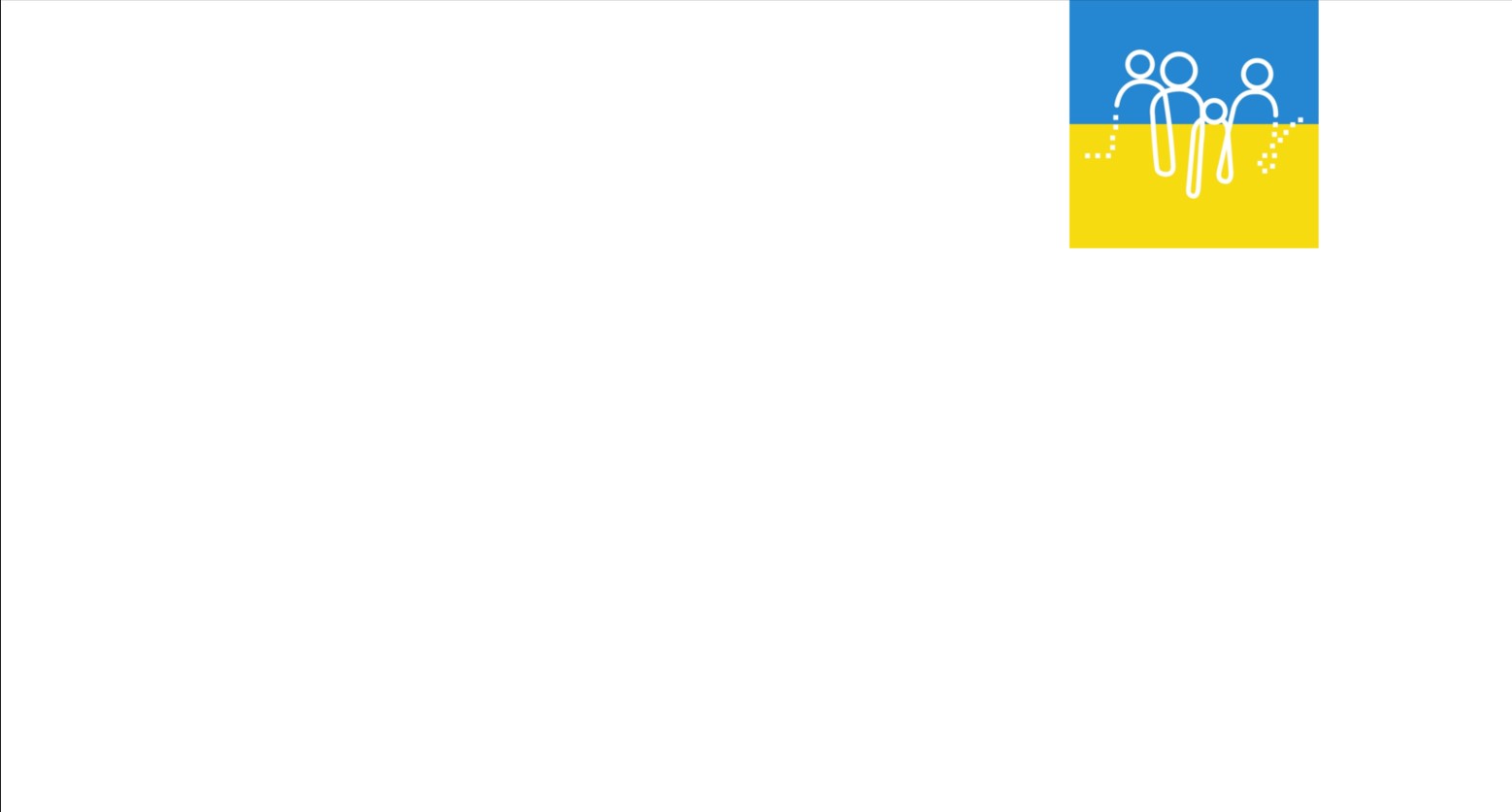 Logo SkbM in Farben der Ukraine Flagge