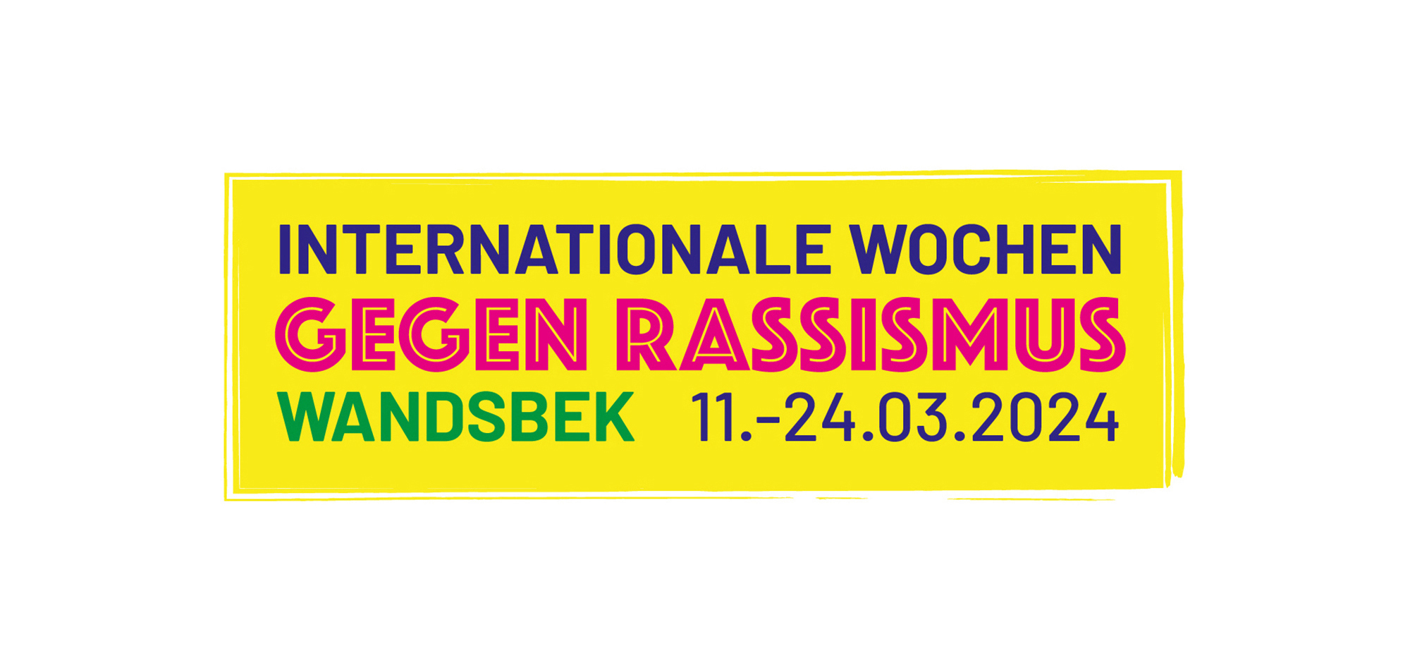 Lokale Partnerschaften für Demokratie Wandsbek - Banner Internationale Wochen gegen Rassismus Wandsbek - Grafik