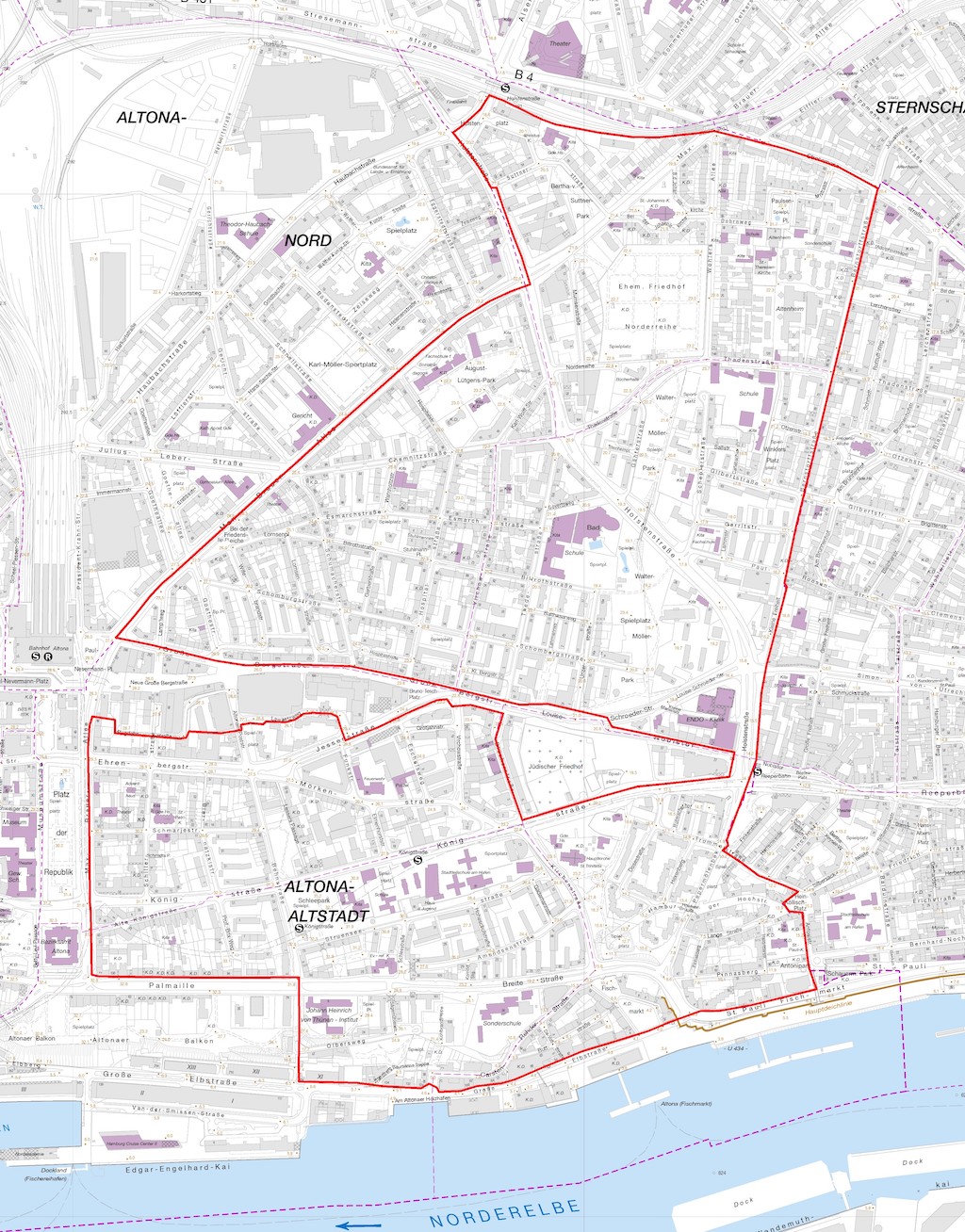 Karte Altona-Altstadt