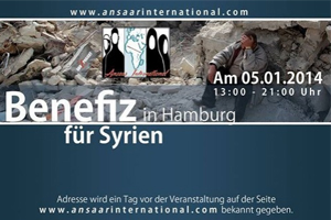 Aufruf zur Benefiz-Veranstaltung der Ansar International im Internet