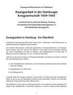 Booklet "Zwangsarbeit in der Hmaburger Kriegswirtschaft 1933-1945"