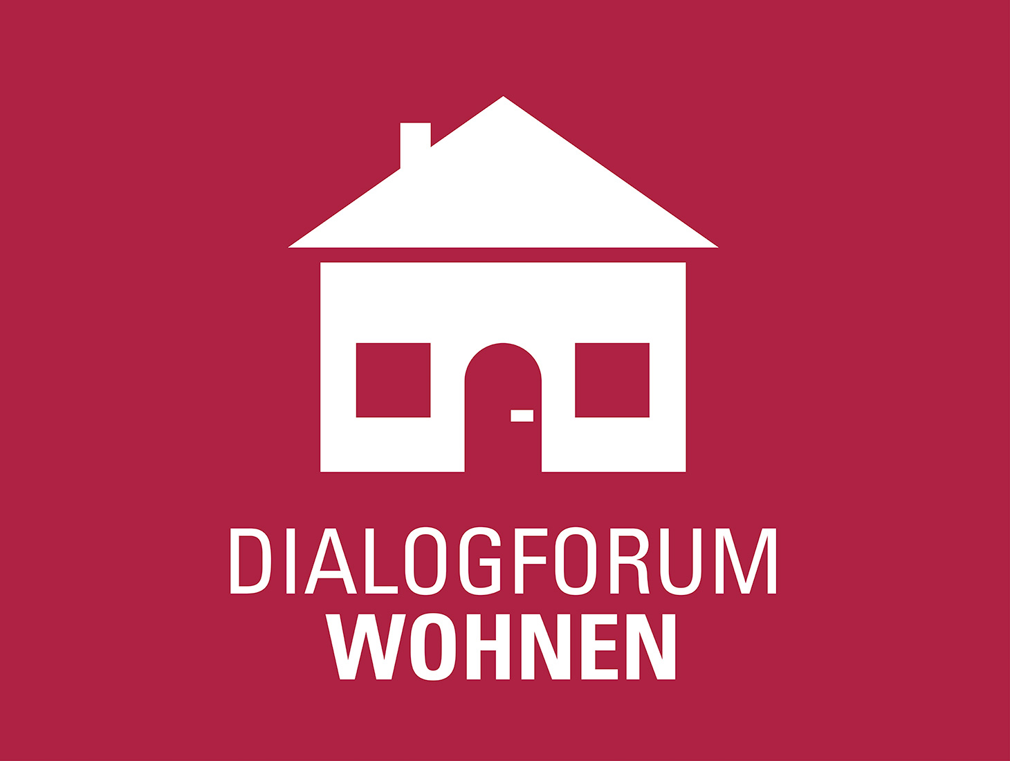 Piktogramm des Dialogforum "Wohnen", ein stilisiertes Einfamilienhaus.