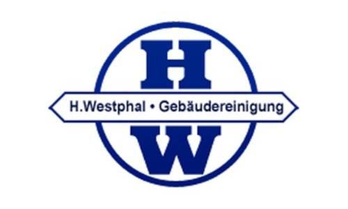 Blaues kreisförmiges Logo mit großen Buchstaben HW und blauem Balken mit Firmenname