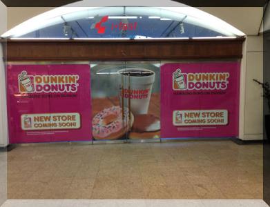 Ladenbeschriftung Dunkin Donuts