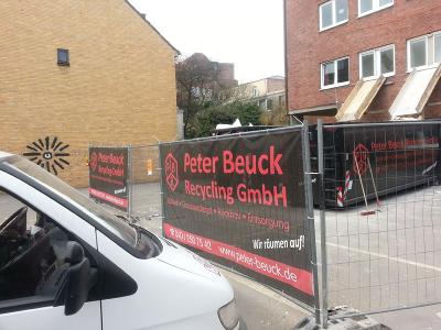 Peter Beuck Recycling GmbH Absperrung einer Baustelle