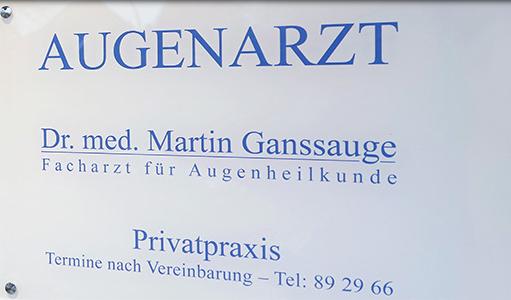 Martin GANSSAUGE - Praxisschild