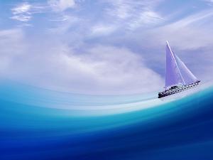 Ein Segelboot auf dem Wasser
