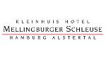 KLEINHUIS HOTEL & RESTAURANT MELLINGBURGER SCHLEUSE - Logo mit schwarzem Schriftzug und roter Linie