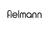 Fielmann Logo, schwarzer Schriftzug auf weißem Hintergrund