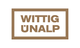 Brauner Schriftzug Wittig - Ünalp, braun umrandet