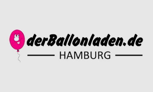 Grafik eines pinken Luftballons mit lächelndem Gesicht daneben ein schwarzer Schriftzug mit Firmenname