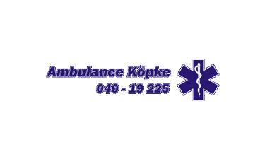 Ambulance Köpke mit Notrufnummer 040-19225