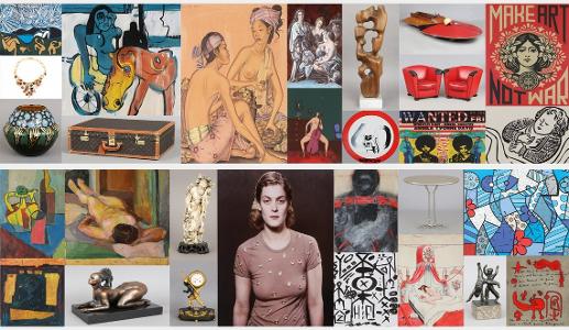 Kunstgegenstände, Vasen, Figuren- eine Collage an Kunstobjekten - Auktionshaus Rotherbaum OHG
