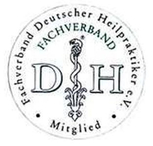 Fachverband Deutscher Heilpraktiker Logo, dunkle Schrift in einem Kreis