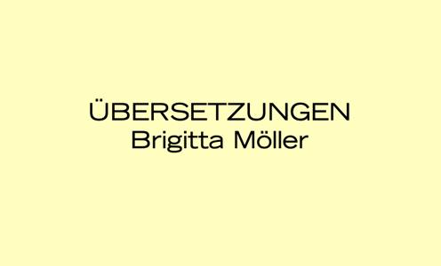 Brigitta Möller Übersetzungen steht auf gelbem Untergrund