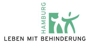 Logo von Leben mit Behinderung Hamburg, schwarze und grüne Schrift