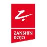 Zanshin Dojo Logo mit rotem Hintergrund und weißer Schrift
