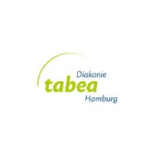 Logo der Tabea Diakonie Hamburg, grüne und blaue Schrift auf weißem Untergrund