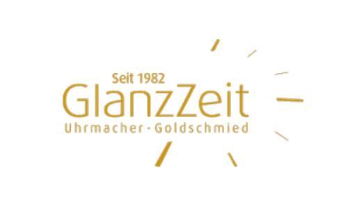 Goldener Firmenschriftzug mit goldenen Linien