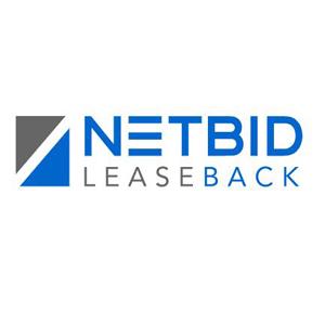 NetBid Finance GmbH Logo, blaue und graue Schrfit auf weißem Untergrund