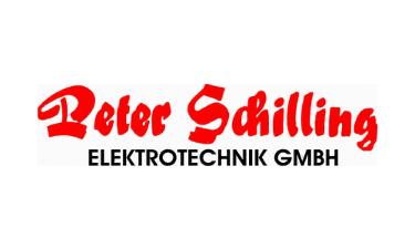 Peter Schilling Elektrotechnik GmbH Logo, rote und schwarze Schrift auf weißem Untergrund