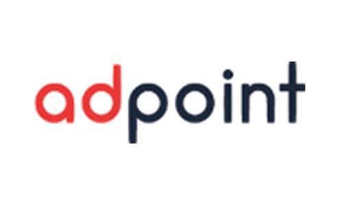 AdPoint GmbH Logo, ad in roter Farbe und point in schwarzer