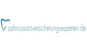 zahnzusatzversicherung-experten.de Logo, blaue Schrift auf weißem Untergrund