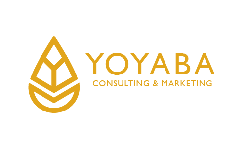 YOYABA GmbH Logo, orangefarbene Schrift