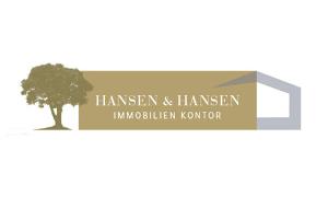 Logo von Hansen & Hansen Immobilien Kontor mit Baum, Haus und Schriftzug