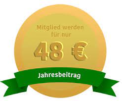 48€ Jahresbeitrag in einem gelben Kreis