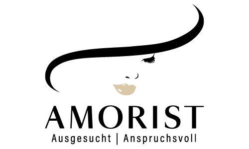 Amorist Escort Logo, schwarze Schrift auf einem weißen Untergrund
