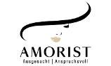 Amorist Escort Logo, schwarze Schrift auf einem weißen Untergrund