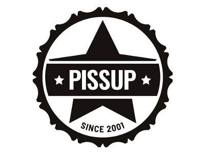 Pissup Logo, schwarz auf weißem Untergrund
