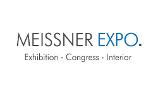 MEISSNER EXPO GmbH Logo, dunkelgrau und blaue Schrift