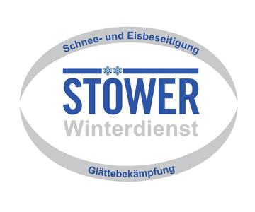 Stöwer Winterdienst Logo, blaue und graue Schrift