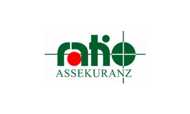 Ratio Assekuranz GmbH Logo, grüne Schrift auf weißem Untergrund
