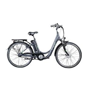 Ein silbergraues e-Bike, Modell Zündapp, 26“, 381 Wh, 46cm, für 150 - 175 cm, für 120 kg Belastung