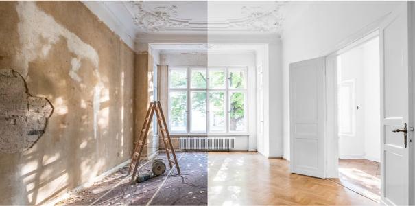 Eine Altbauwohnung vor und nach der Renovierung / Sanierung