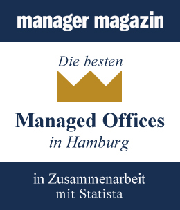 Eine Auszeichnung des manager magazins für die besten Managed Offices in Hamburg