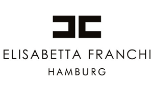 Logo von Elisabetta Franchi Hamburg in schwarzer Schrift auf weißem Grund