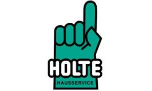 Holte Hausservice GmbH Logo, ein grüner Zeigefinger der nach oben zeigt